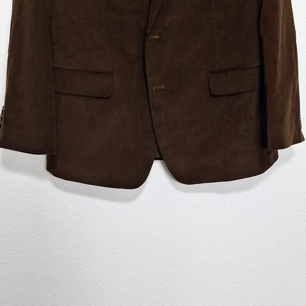 Stafford Men’s Tailored Timeless Brown Corduroy Classic Fit Fall Blazer Size 44R